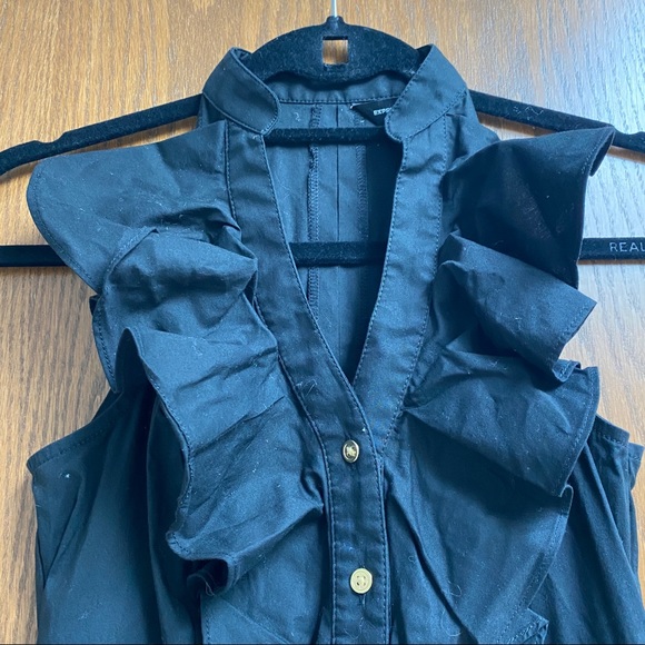 Express Ruffle Collar Dress. - Picture 3 of 7